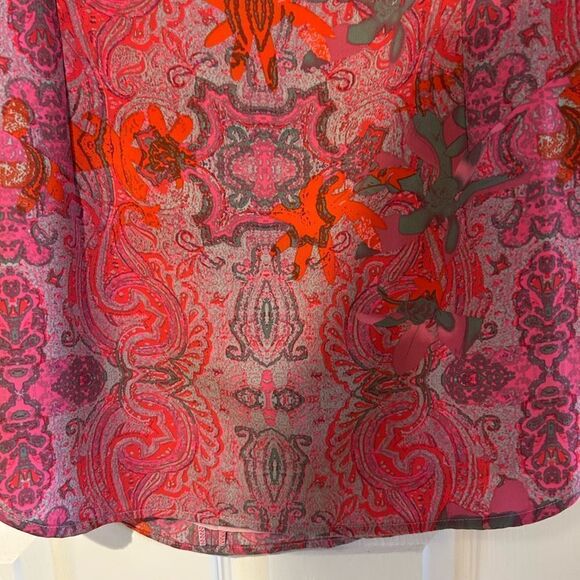 Cabi Jubilee Pink Paisley Sleeveless Blouse Size M - Picture 10 of 11